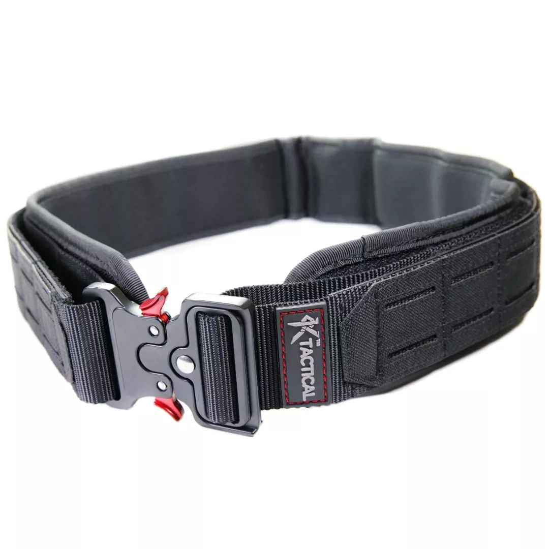 Tactical Molle Laser Cut Battle Belt Rig Padded Metal Buckle 32″ – 48″ Ktactical (Size: Regular)