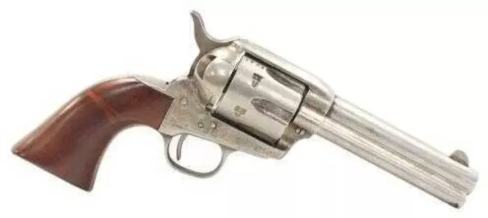Taylors 1873 Cattleman Revolver: Antique Finish, Walnut Grip!