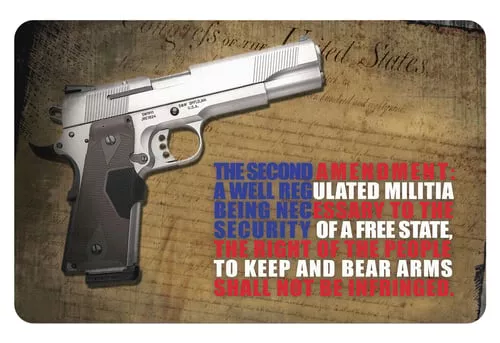 TEKMAT ARMORERS BENCH MAT 11"x17" 2ND AMMENDMENT