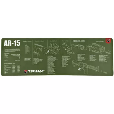 TekMat TekMat AR-15 OD Green Long Gun Mat with Exploded Diagram and Padding