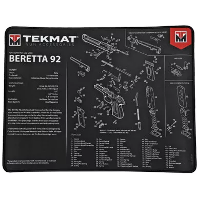 TekMat TekMat Ultra Precision Gun Cleaning Mat for Beretta 92 - 15x20 Inches