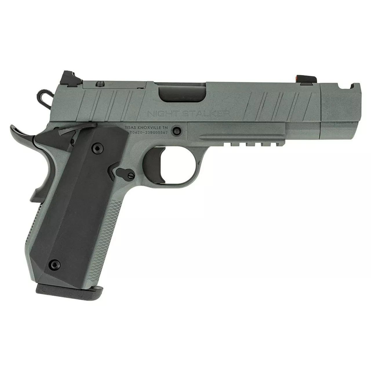 Tisas 1911 Nightstalker SF-C Handgun 10mm Auto 10rd Magazine 4.25” Compensated Barrel Cerakote Grey Finish