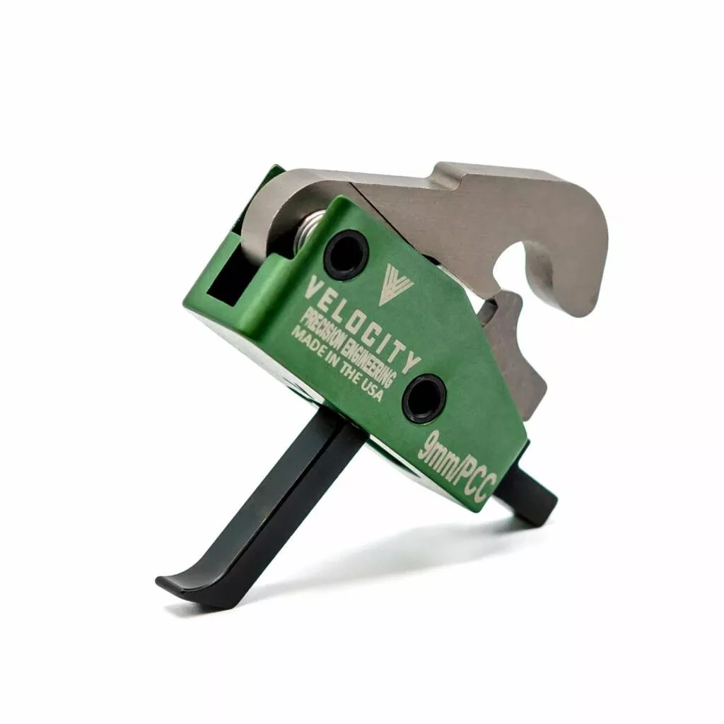 Velocity Triggers 9MM/PCC Trigger (Classic straight with finger stop) – 16180