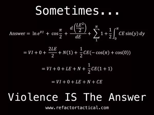 Violence is the Answer Sticker