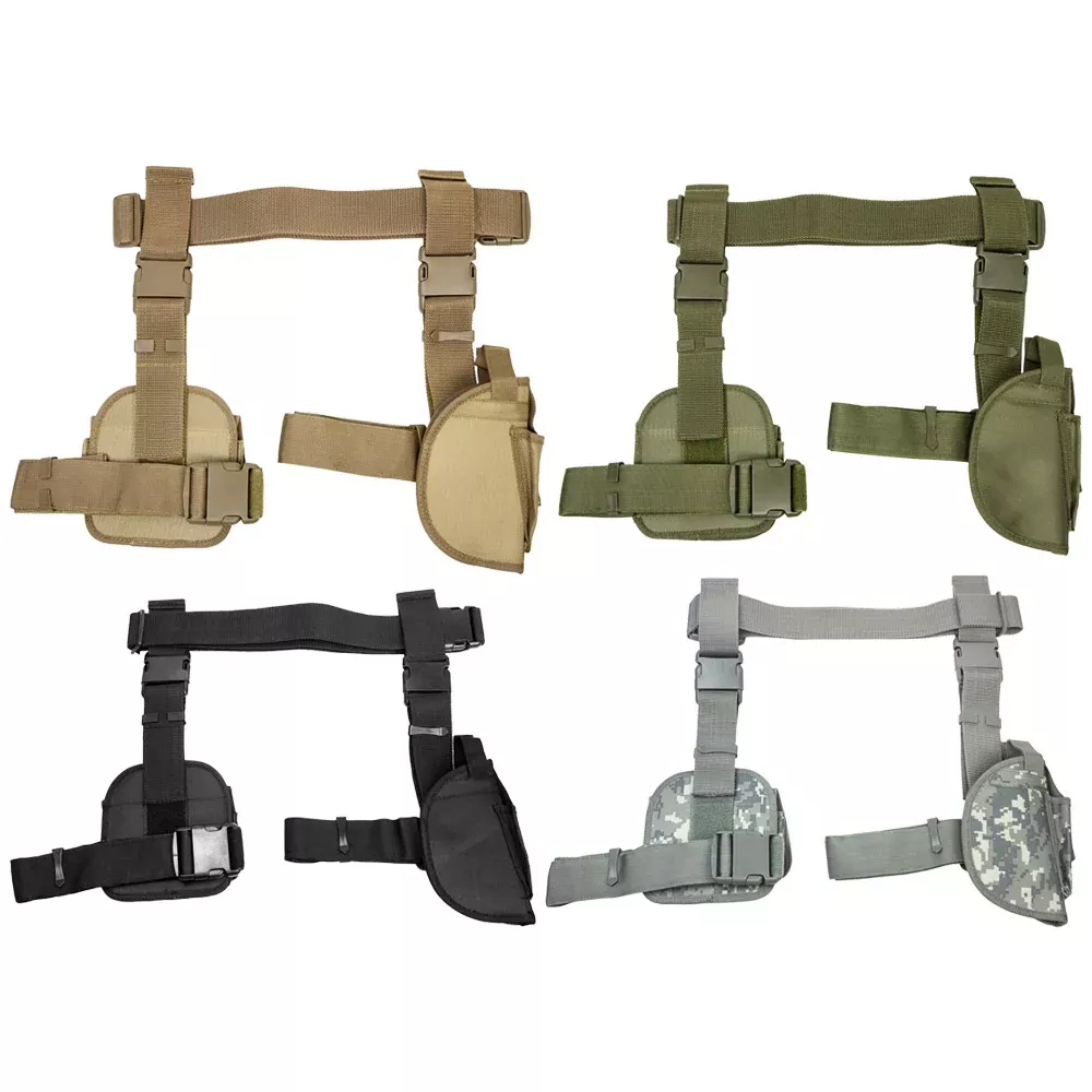 VISM 3-Piece Drop Leg Holster w/ Belt & Pouches by NcSTAR