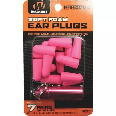 WALKER’S SOFT FOAM EAR PLUGS PINK