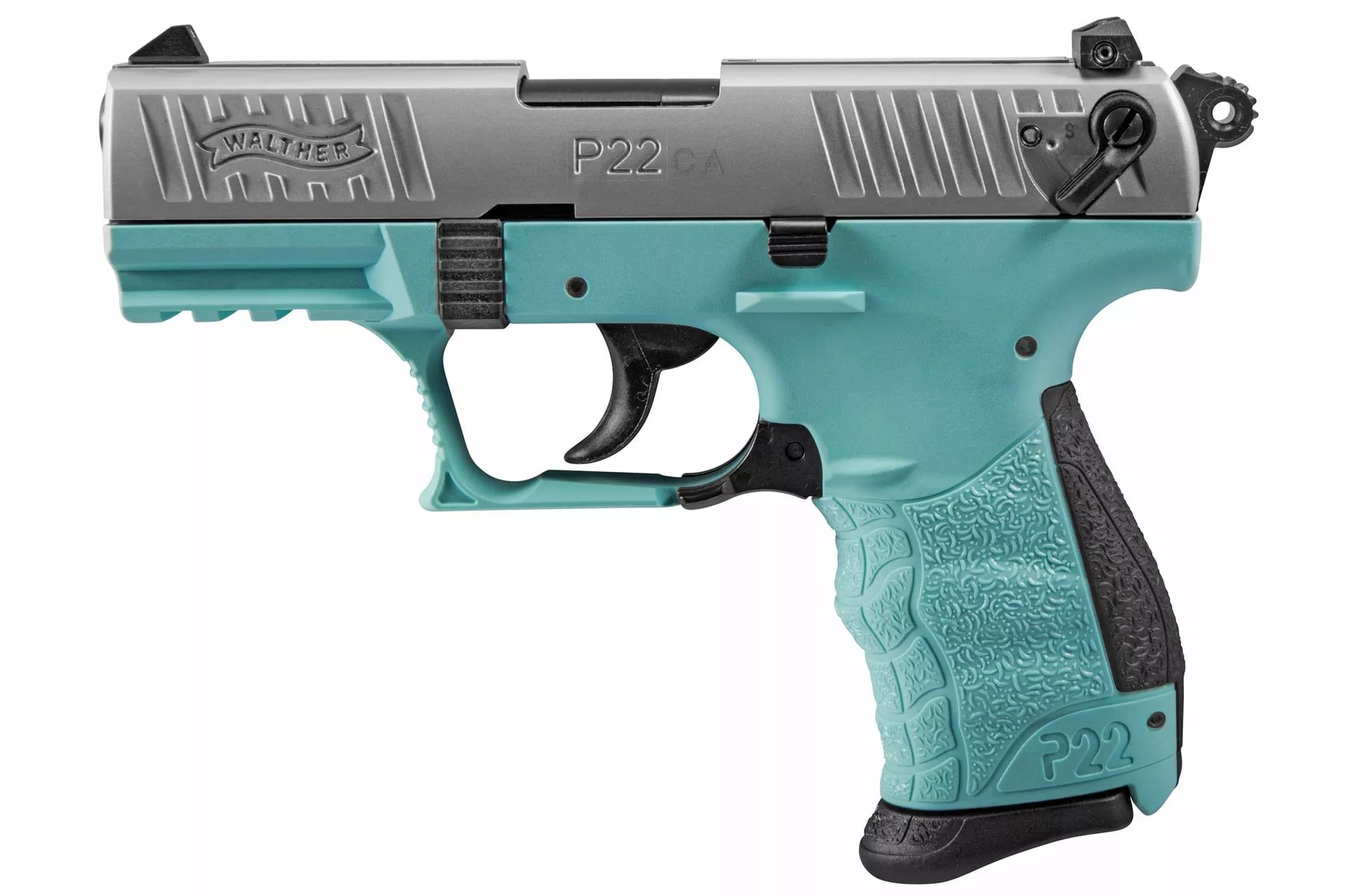 Walther Arms P22-CA Double Action/Single Action 3.4″ 22LR 10Rd – Angel Blue – WA5120362