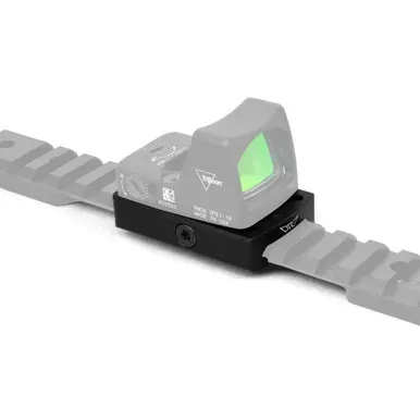 Warne Red Dot Riser, Low Pro Reflex Mount, Fits Picatinny, Aluminum Construction, Anodized Finish, Black 6109M
