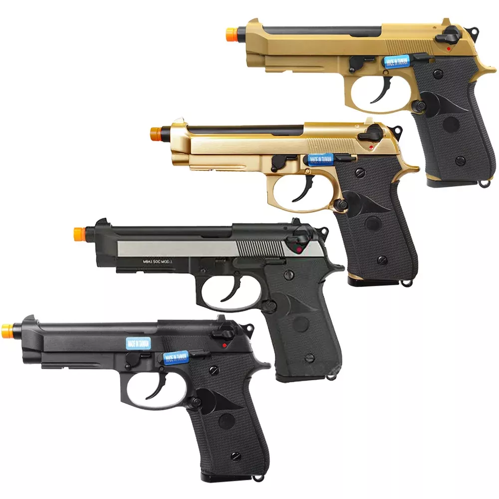 WE TECH Full Metal M9A1 Tactical Gas Blowback Airsoft Pistol