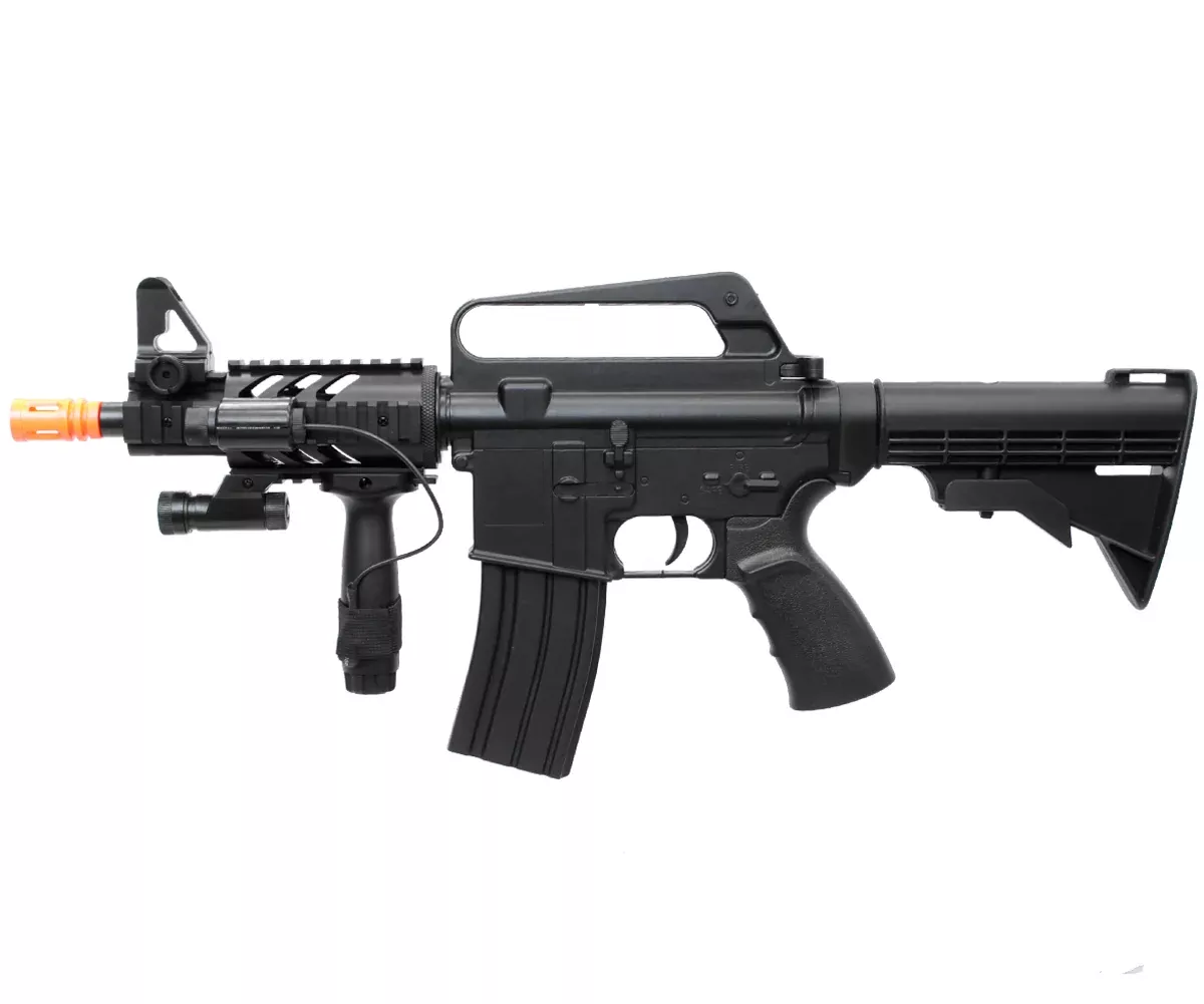 WELL M16A5 M4 CQB RIS Spring Powered Airsoft Gun Assault Rifle