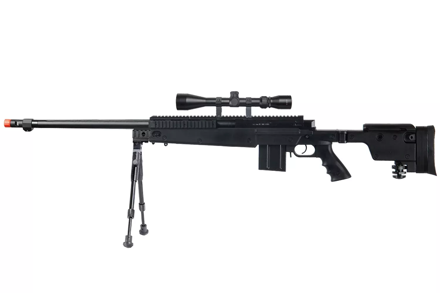 WELL VSR-10 Custom Bolt Action Airsoft Sniper Rifle w/ Scope & Bipod