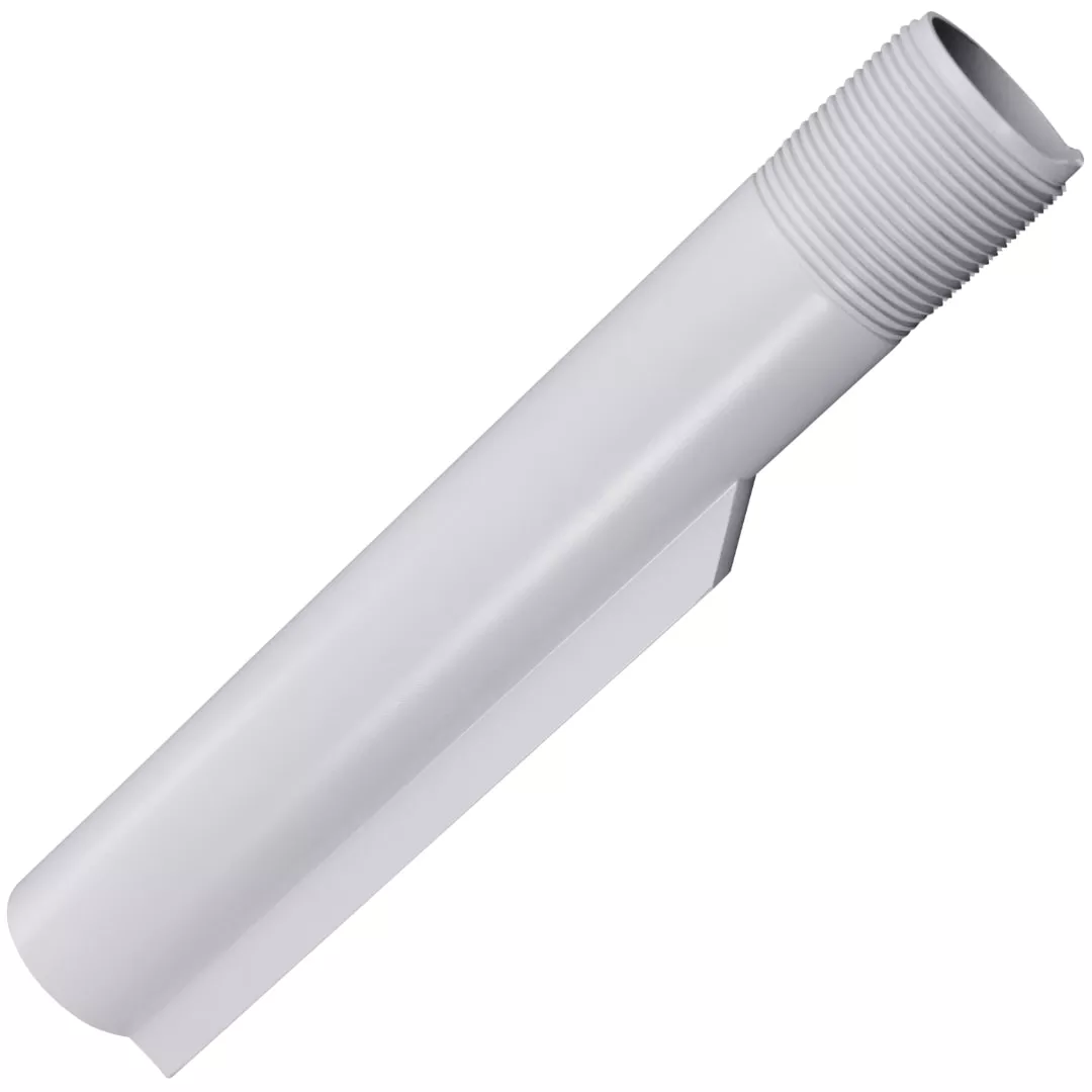 White 6 Position Buffer Tube AR15 Receiver Extension