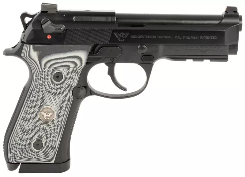 Wilson Combat BER-92CT-9 92G Centurion 9mm Luger 17+1(2)/20+1(1) 4.25", Black, Aluminum Pic. Rail Frame, Gray/Black G10 Grips, Tritium Combat Sight