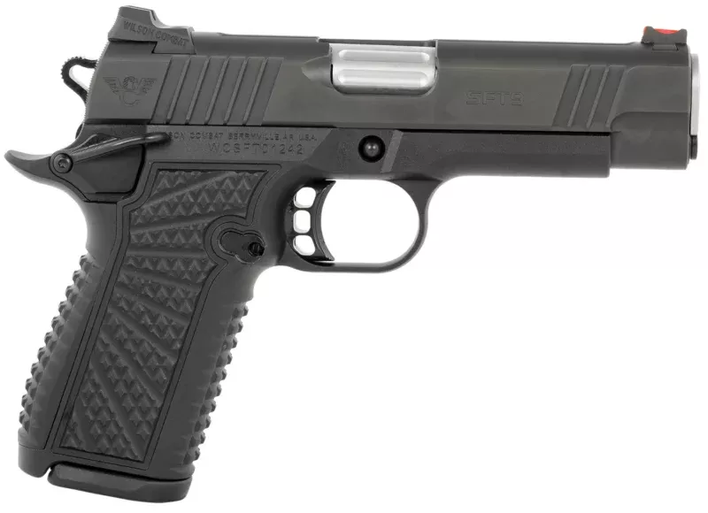Wilson Combat SFT9CM42A SFT9 9mm Luger 15+1 (2) 4.25" Stainless, Black, Beavertail Frame, Integrated Grips, Fiber Optic Sights, Ambi Safety