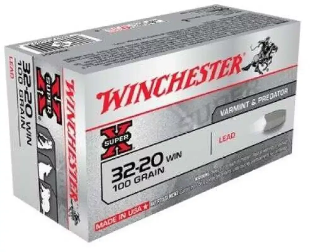 Winchester 32-20 Win 100 Grain Soft Point Ammunition Box