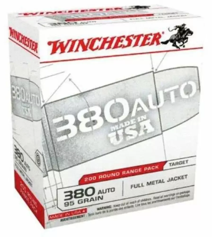 Winchester 380 Auto Fmj Ammo Consistent Performance Target Shooting