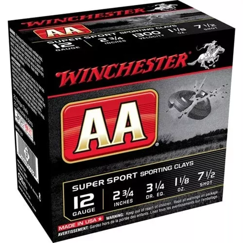 WINCHESTER – AA 12 Gauge 2-3/4″ 1-1/8 oz #7.5 Shot 25/Box Quantity Discount PriceAdd To Favorite