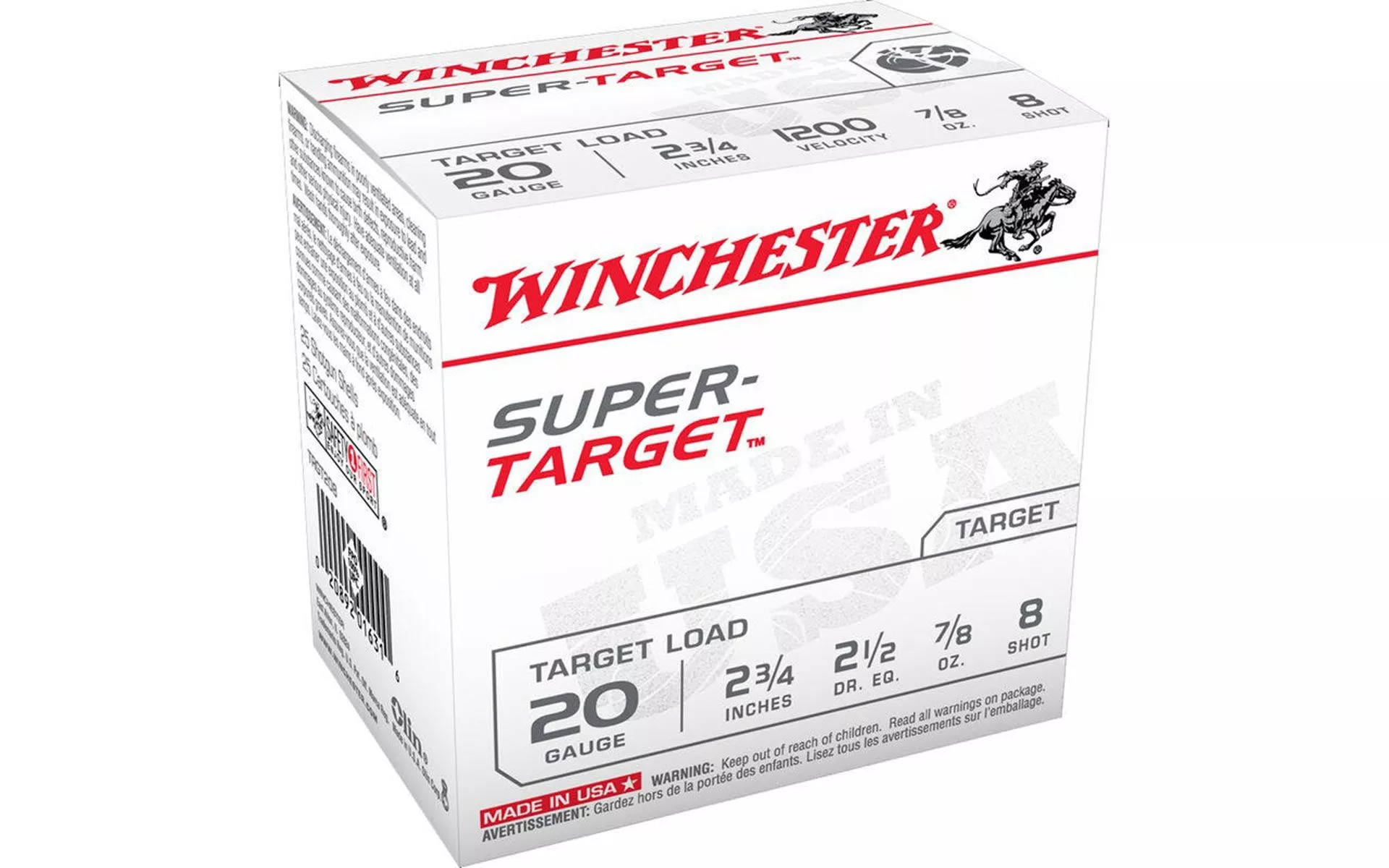 Winchester Ammo TRGT208VP Super-Target Light Target 20 Gauge 2.75″ 1 1/8 oz 8 Shot Shotgun Ammo – 100 RDS – TRGT208VP