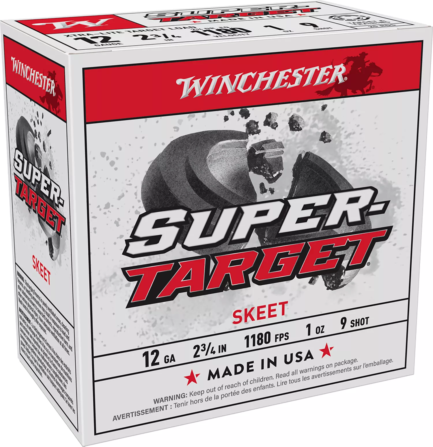 Winchester Ammo TRGTL129 Super-Target Xtra-Lite 12Gauge 2.75″ 1oz 9Shot 25 Per Box/10 Case