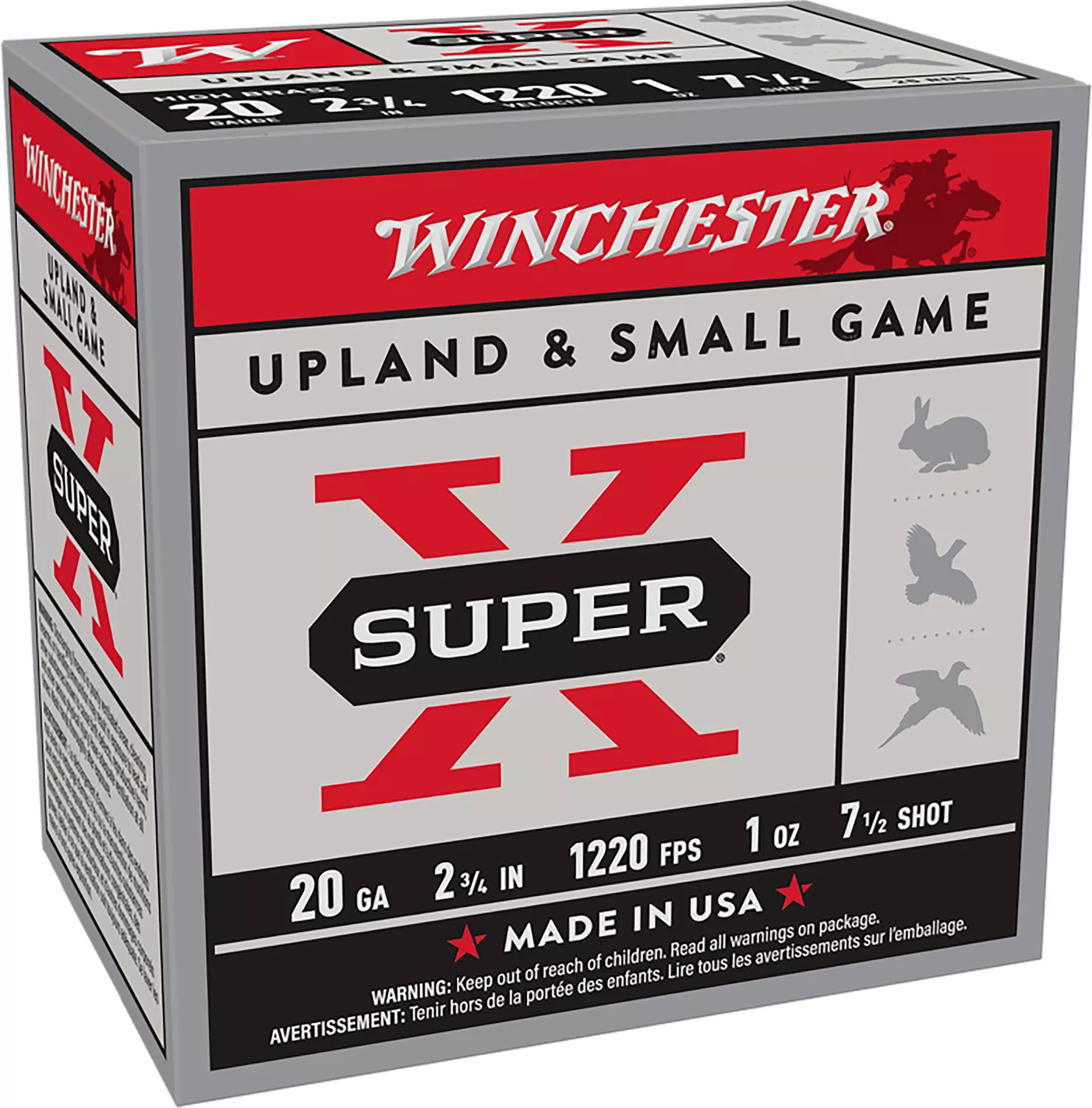 Winchester Ammo X207 Super X Heavy Game Load High Brass 20Gauge 2.75″ 1oz 7.5Shot 25 Per Box/10 Case