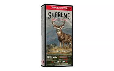 Winchester Ammunition, Supreme Long Range, 300 Winchester Short Magnum, 195 Grain, BC MAX, 20 Rounds per Box