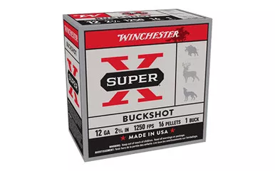 Winchester Ammunition Winchester Ammunition Power Point 12 Gauge Buckshot – 1 Buck, 25 Rounds per Box