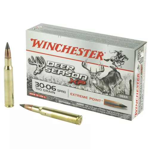 Winchester Deer Season XP Hyper Velocity Centerfire Ammunition, 30-06 Springfield, Extreme Point, 150 Grain – 20 Cartridge Box ( 20 / 1 )