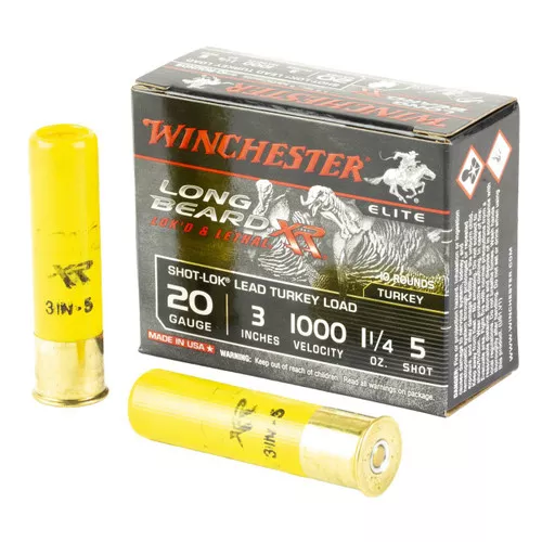 Winchester Long Beard XR 20 Gauge Shotshell Ammunition, 3 Inch, 1000 FPS, 1 1/4 Ounce, #5 Shot – 10 Cartridge Box ( 10 / 1 )