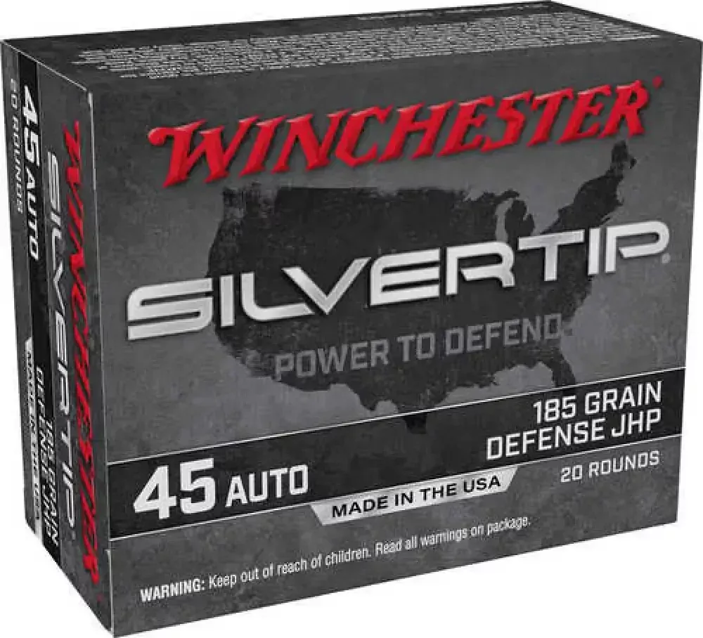 Winchester Silvertip 45 Auto Jacket Hollow Point Defense Ammo