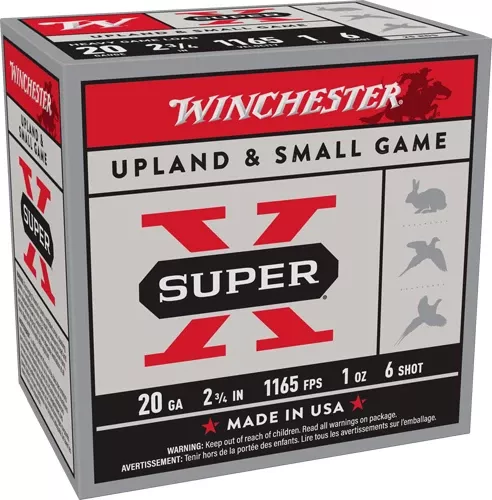 WINCHESTER SUPER-X 20GA 2.75″ – 1OZ #6 1165FPS 250RD CASE LOT