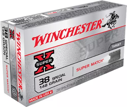 Winchester Super-X Subsonic Centerfire Ammunition, 38 Special, Super Match Lead Semi-Wadcutter, 148 Grain – 50 Cartridge Box ( 50 / 1 )