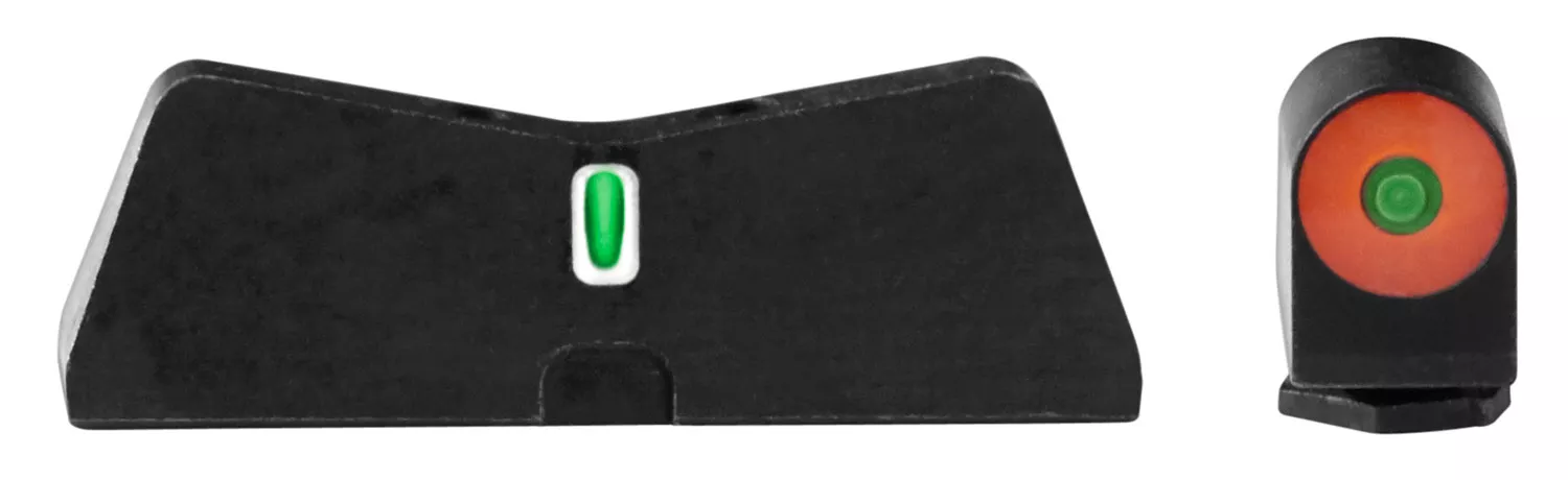 XS Sights GL0010S5N DXT2 Big Dot Night Sights fits GlockBlack | Green Tritium Orange Outline Front Sight Green Tritium White Outline Bar Rear Sight