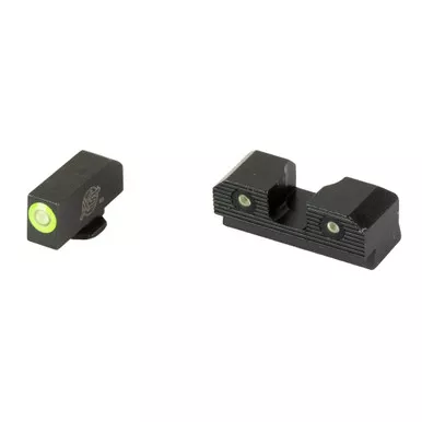 XS Sights R3D 2.0, Tritium Night Sight, Fits Glock 43, Green Front Outline, Green Tritium Front/Rear GL-R203P-6G