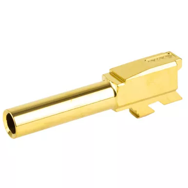 Zaffiri Precision Glock 43 Barrel — 3.3" TiN Gold, Flush Crown