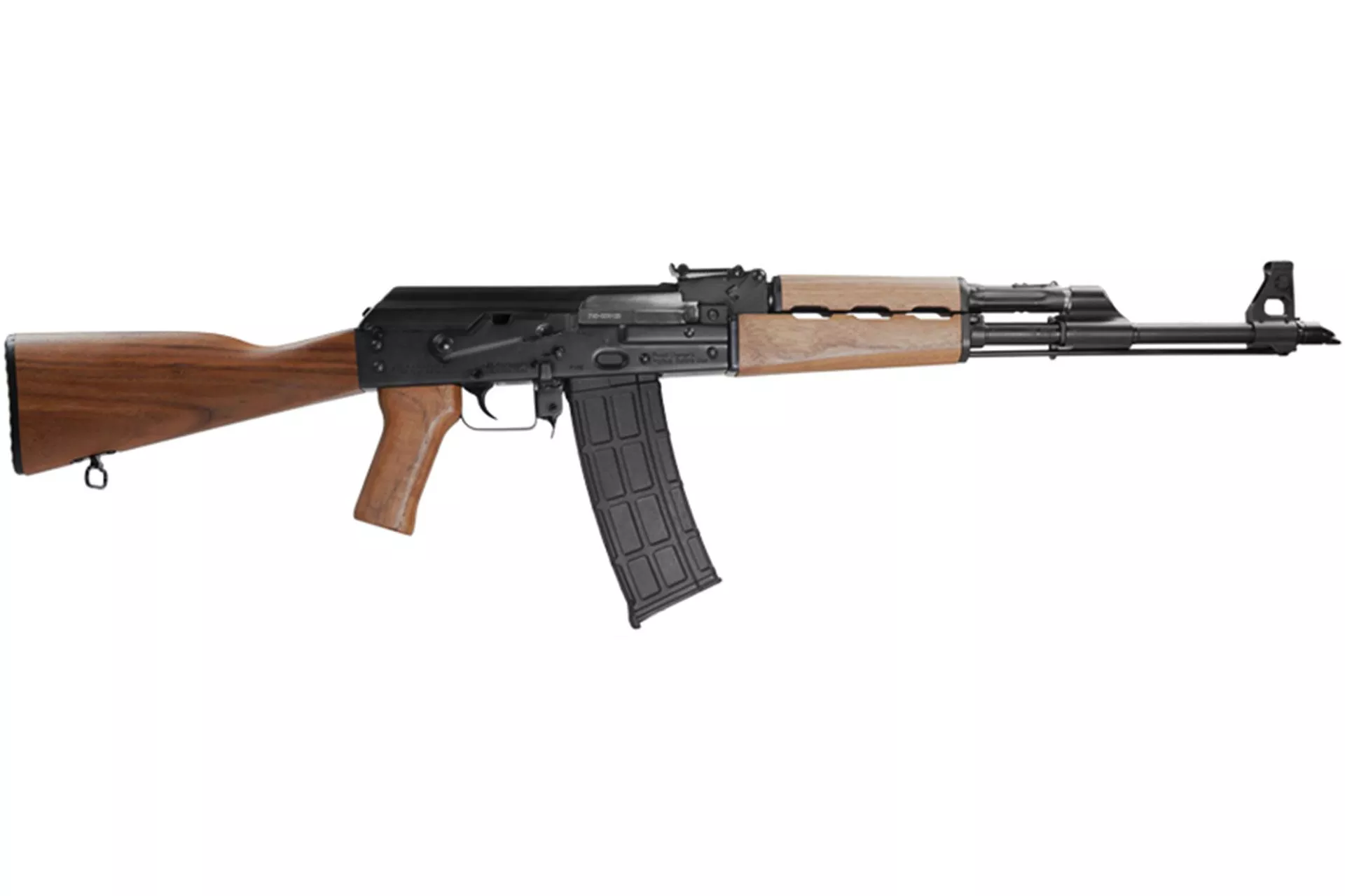 Zastava M90 18.25″ 5.56X45 30rd Semi Auto Rifle Walnut Furniture Buldged Trunnion 1.5mm Receiver Chrome Lined Barrel 5.56X45 Rifle – ZR90556WM