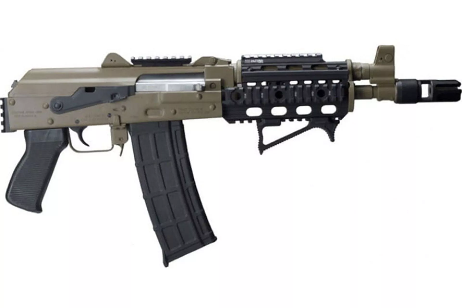 Zastava Zpap85 Ak Pistol 10″ 5.56X45 30rd Semi Auto Buldged Trunnion 1.5mm Receiver Chrome Lined Barrel With Night Brake Quad Rail Top Rail Rear Trunnion Rail – ZP85556PAT