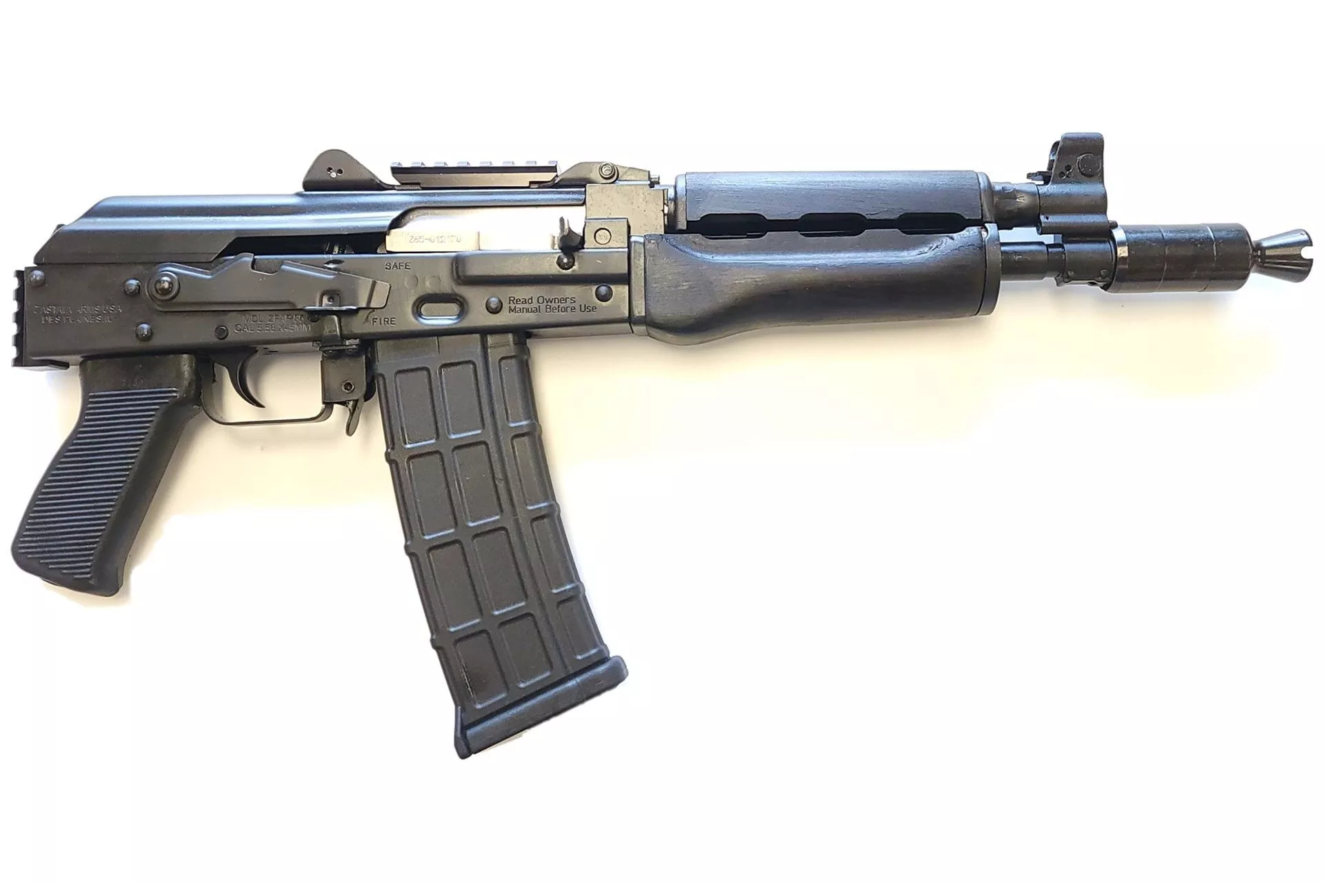 Zastava Zpap85 Ak Pistol 10″ 5.56X45 30rd Semi Auto With Booster Dark Wood Top Rail Rear Rail – ZP85556PA