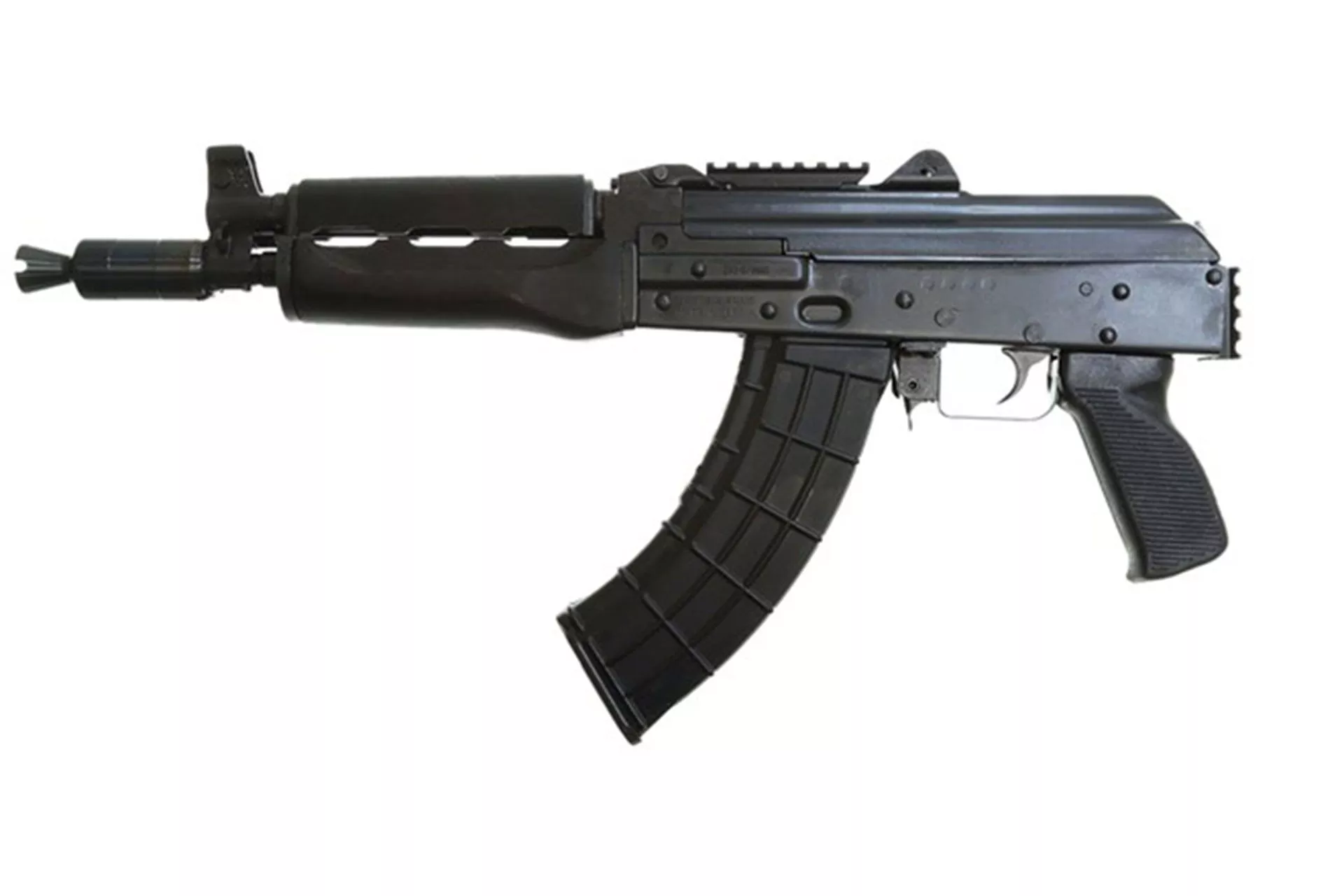 Zastava Zpap92 Ak Pistol10″ 7.62X39 30rd Semi Auto With Booster Dark Wood Top Rail Rear Rail Buldged Trunnion 1.5mm Receiver Chrome Lined Barrel – ZP92762PAM