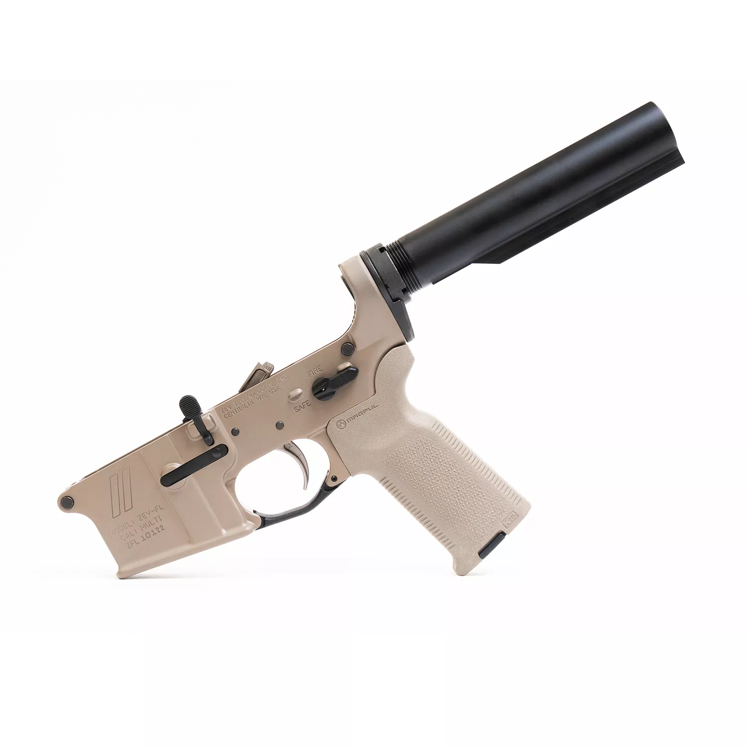 Zev Technologies AR15 Forged Complete Lower Receiver-FDE