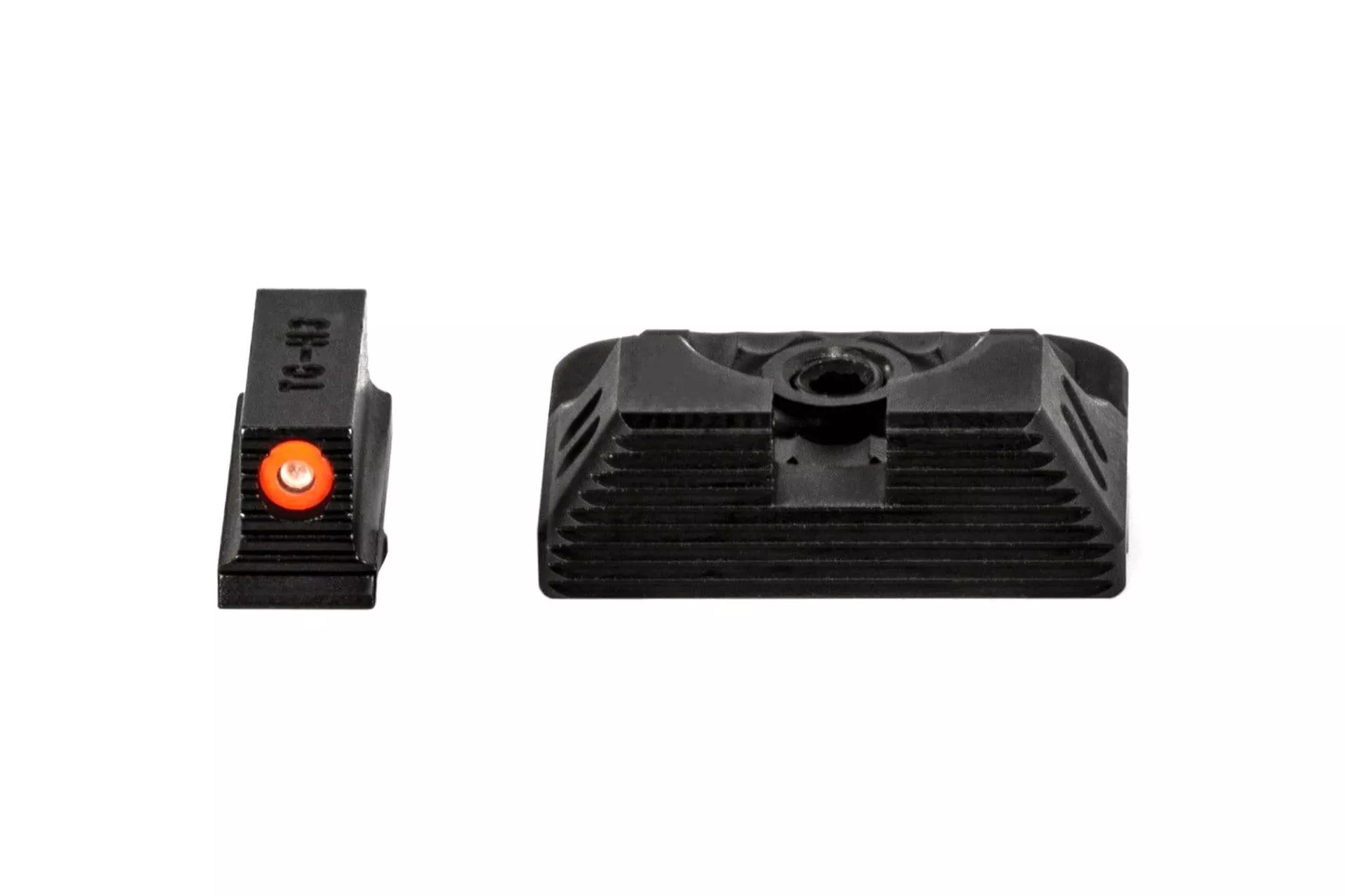 Zev Technologies Combat Night Sight Set – Tritium and Orange Fiber Optic Front – SIGHT.SET-215-NS-COM3-B