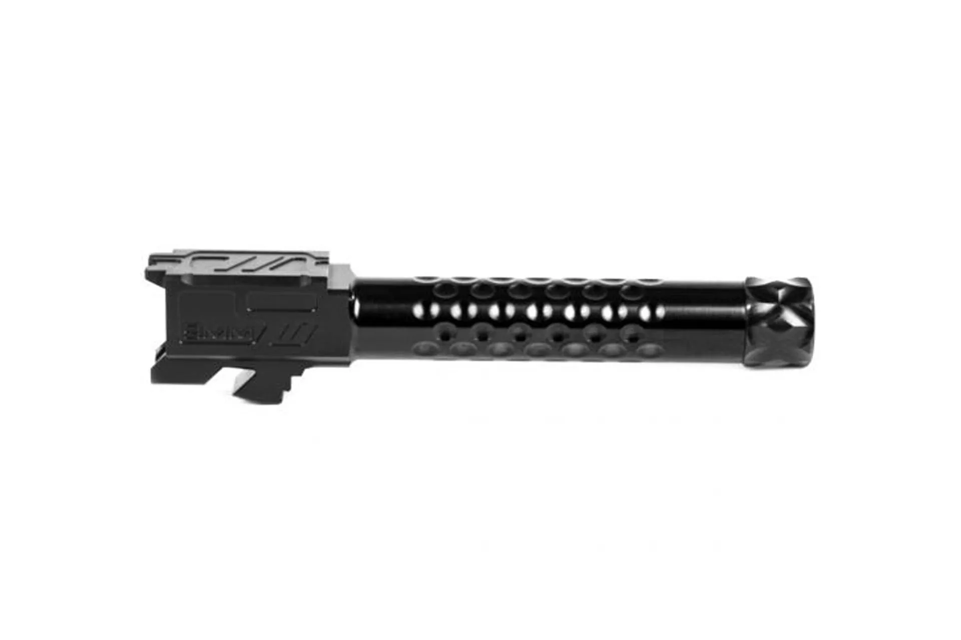 Zev Technologies Optimized Match Grade Threaded Barrel for Glock 19 Gen 1-5 – Black DLC 1:14 Twist – BBL-19-OPT-TH-DLC