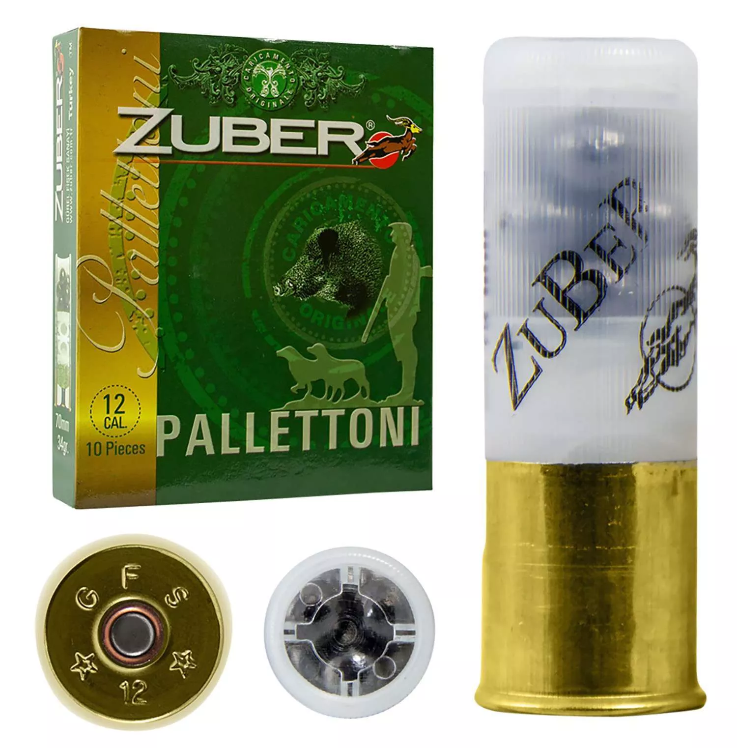 ZUBER AMMO 12GA 2 3/4IN 1 1/5OZ 00 BUCK 9PLT 10 ROUND BOX